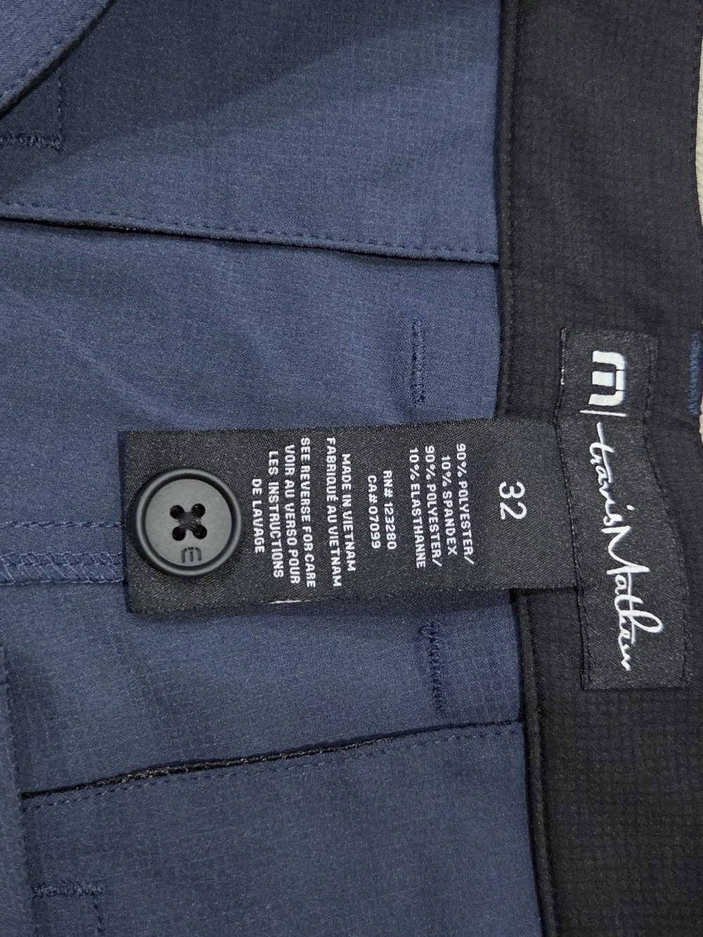 Travis Mathew Navy Flat Front Performance Shorts